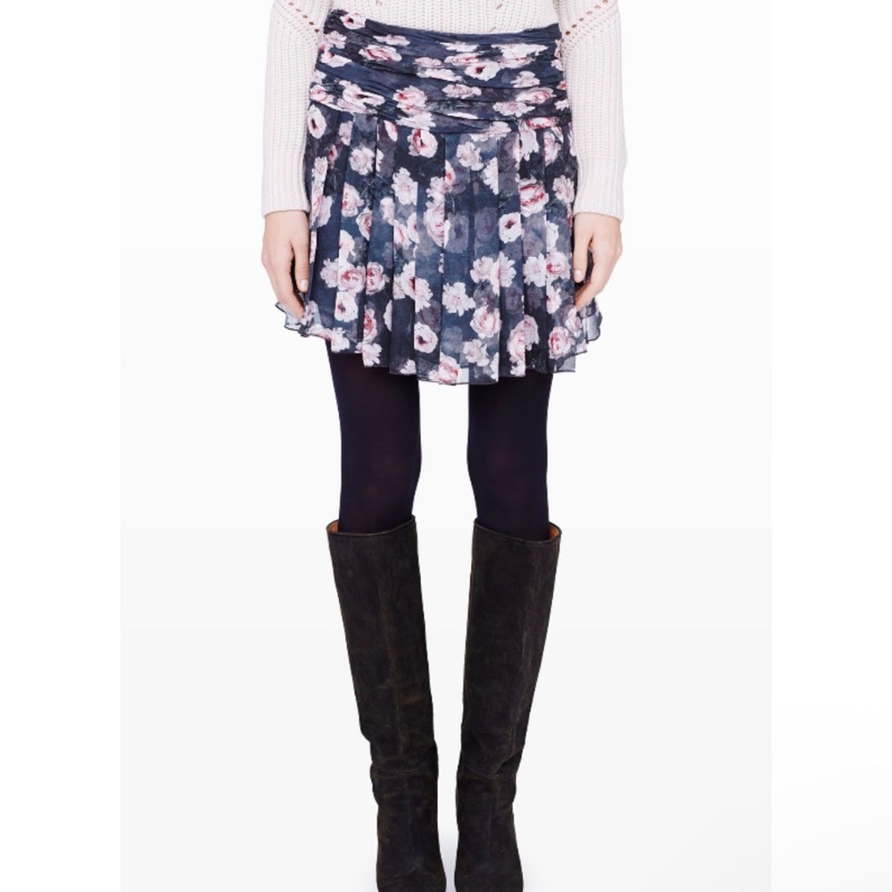 Club Monaco Floral Print Fairy Boho Grunge Flowy Mini Skirt 00 Y2K